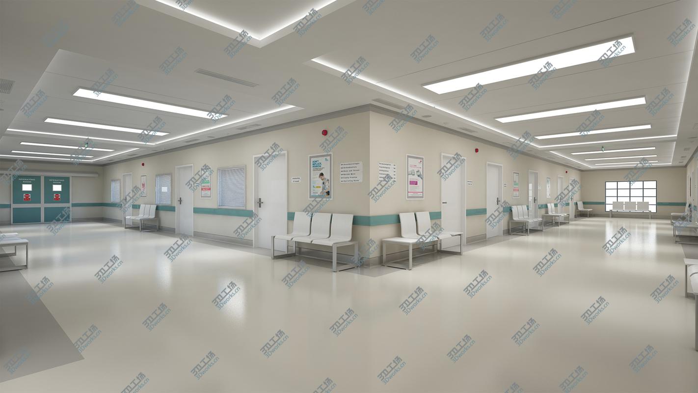images/goods_img/2021040232/3D Photorealistic Hospital Hallway Corridor-2 model/4.jpg
